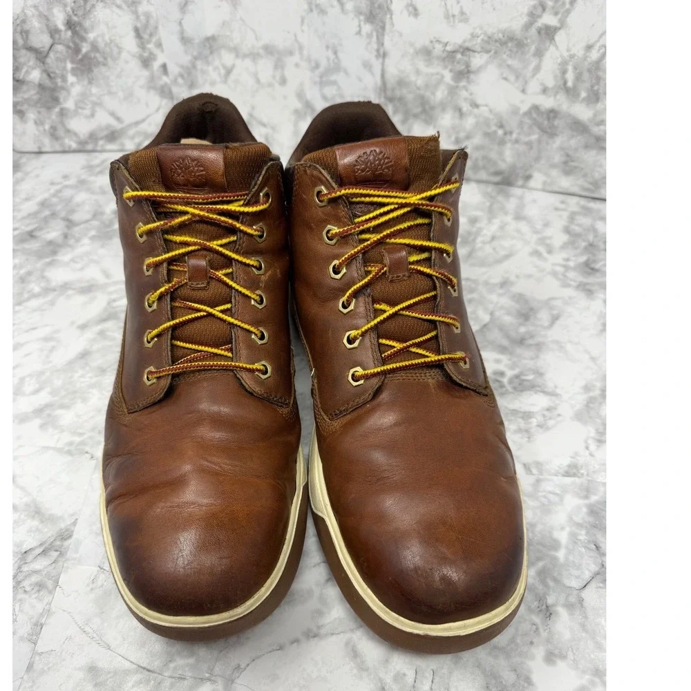 Timberland Davis Square Chukka Brown Leather Boots Mens 11 A17P3 Mid Top Sneaker